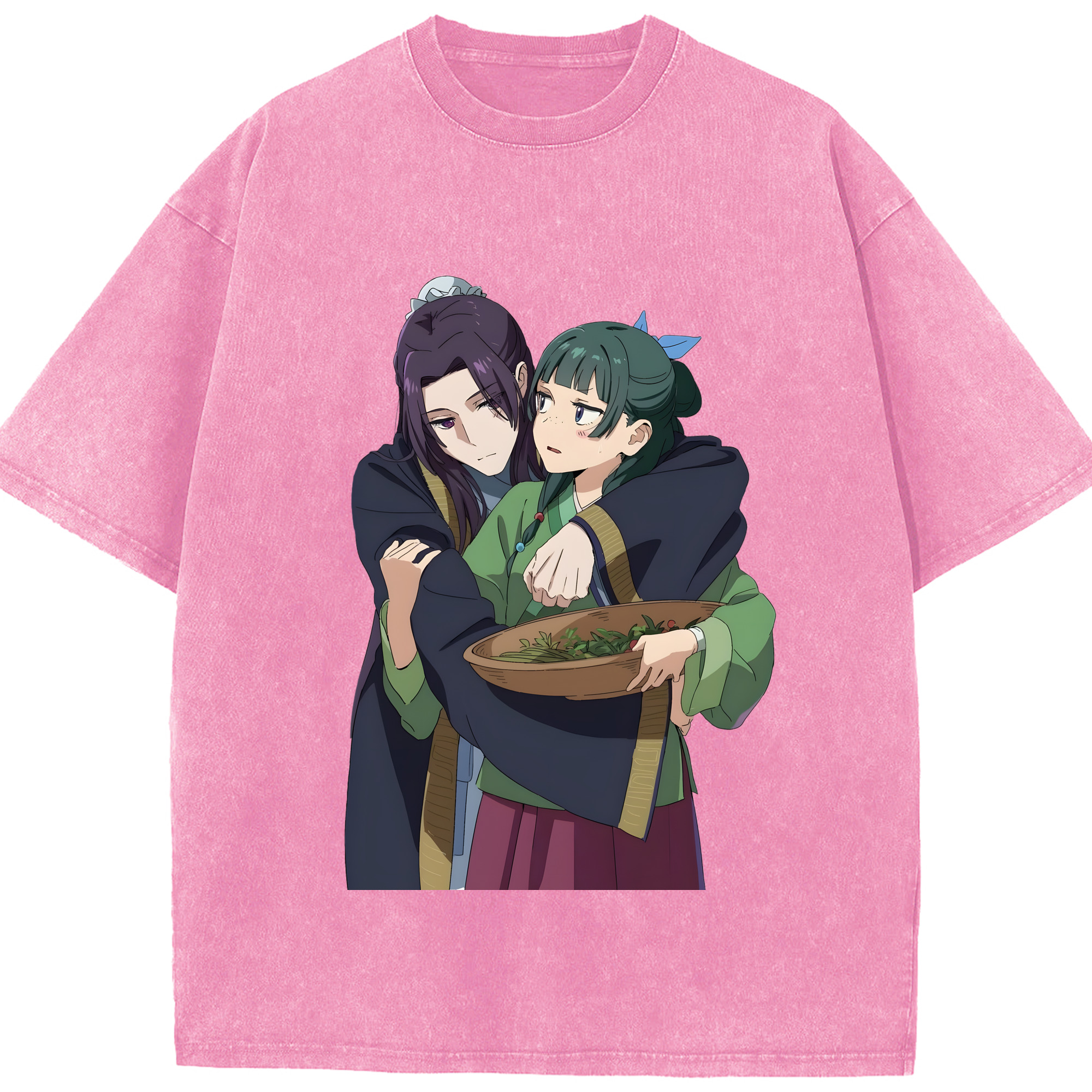 （画像用） 薬屋のひとりごと The Apothecary Diaries 綿100% ヴィンテージ風 半袖Tシャツ（フロントプリント）